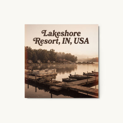 Lakeshore Resort Metal Print