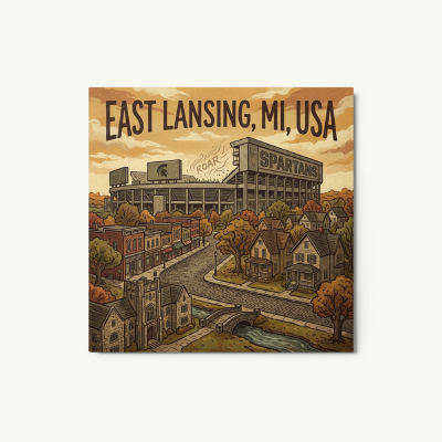 East Lansing, MI Metal Print