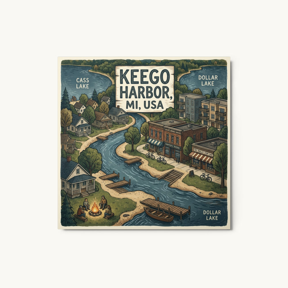Keego Harbor, MI Metal Print
