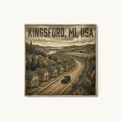 Kingsford, MI Metal Print