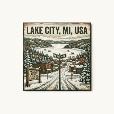Lake City, MI Metal Print
