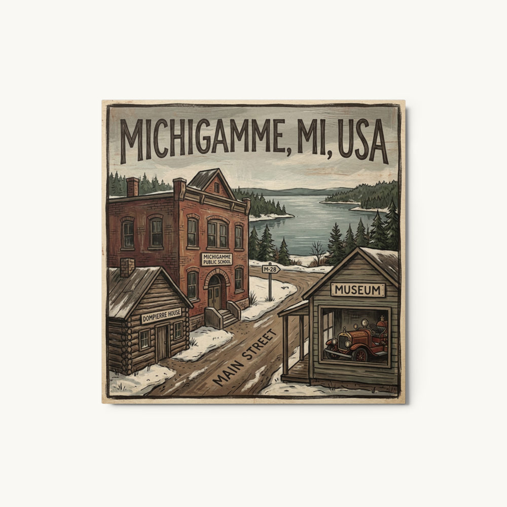 Michigamme, MI Metal Print