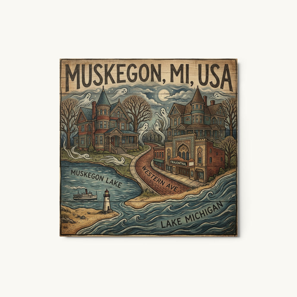 Muskegon, MI Metal Print