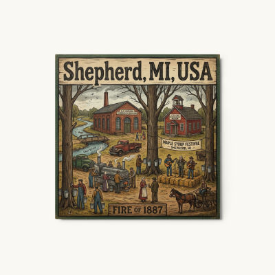 Shepherd, MI Metal Print