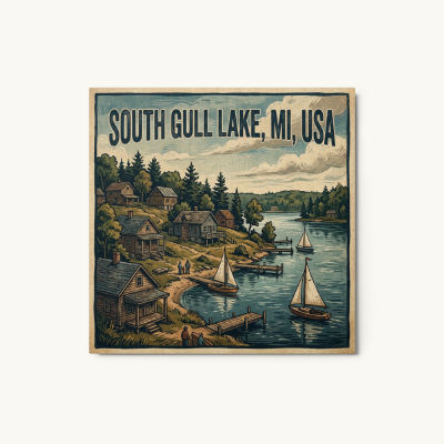 South Gull Lake, MI Metal Print