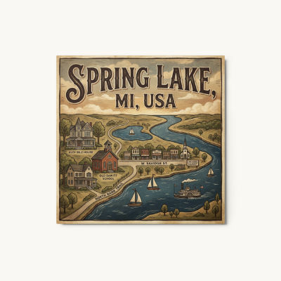 Spring Lake, MI Metal Print