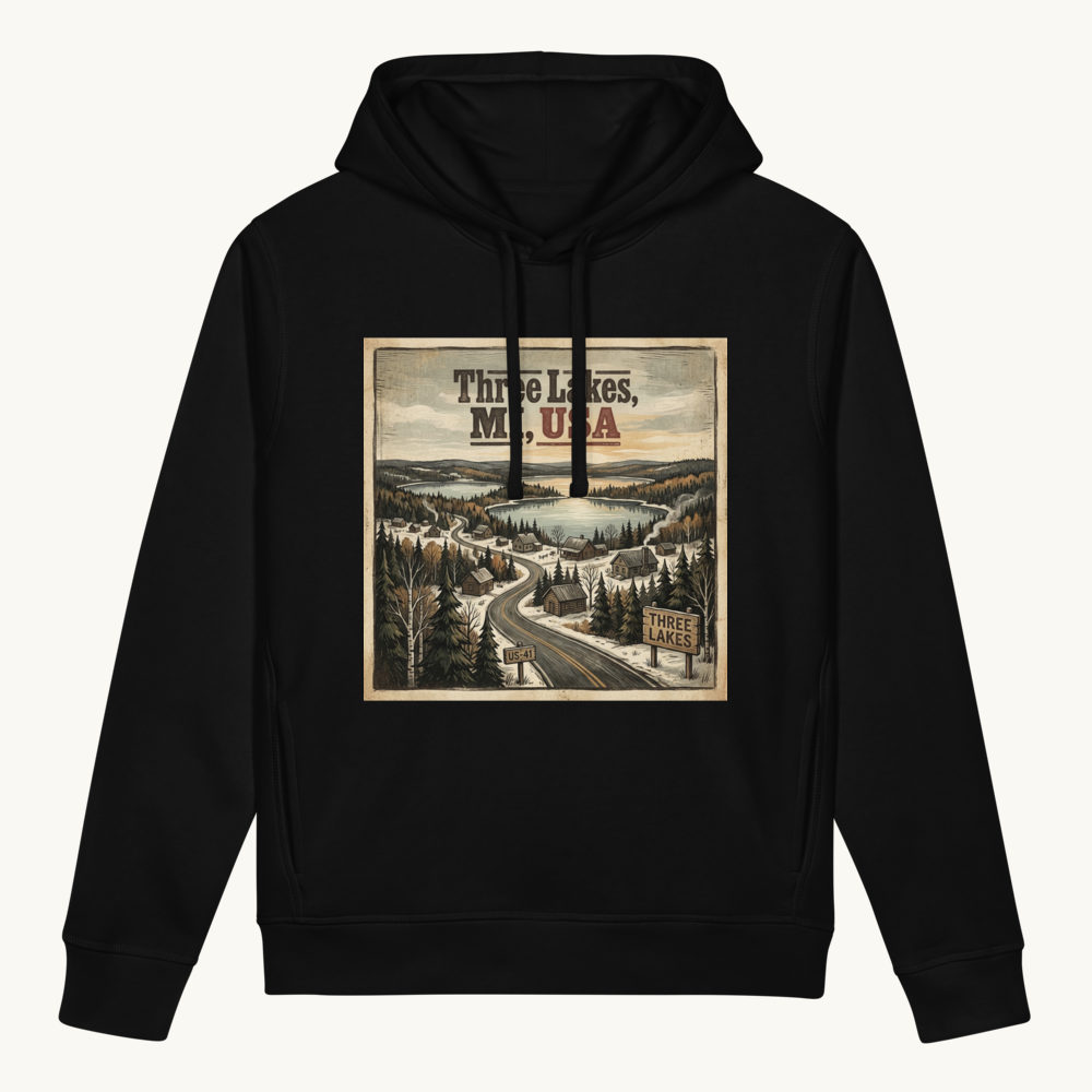 Three Lakes, MI Hoodie
