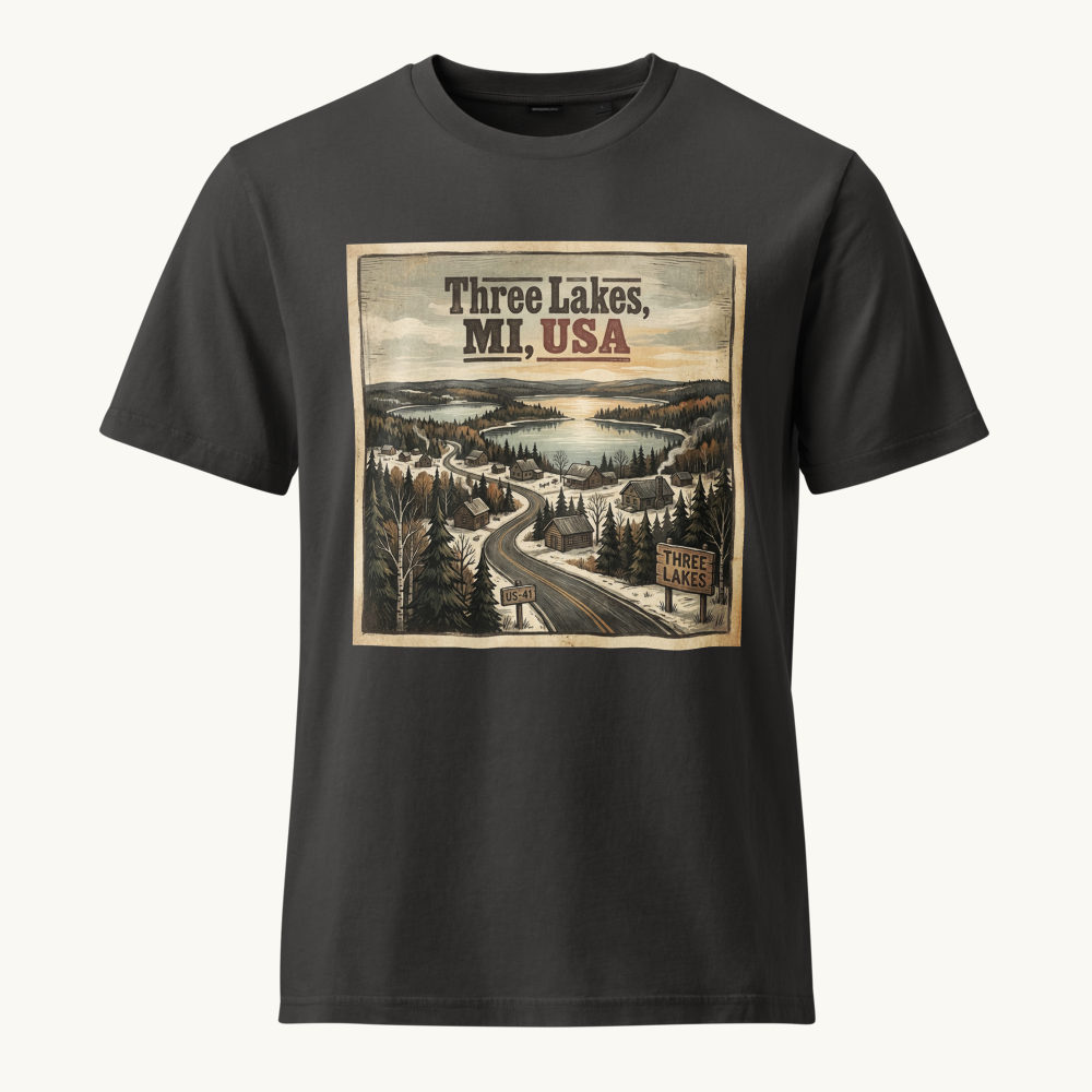 Three Lakes, MI Vintage Tee
