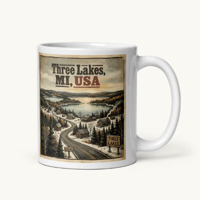 Three Lakes, MI Coffee Mug