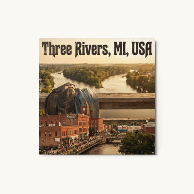 Three Rivers, MI Metal Print