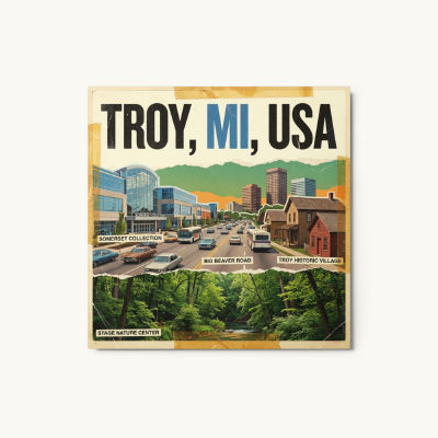 Troy, MI Metal Print