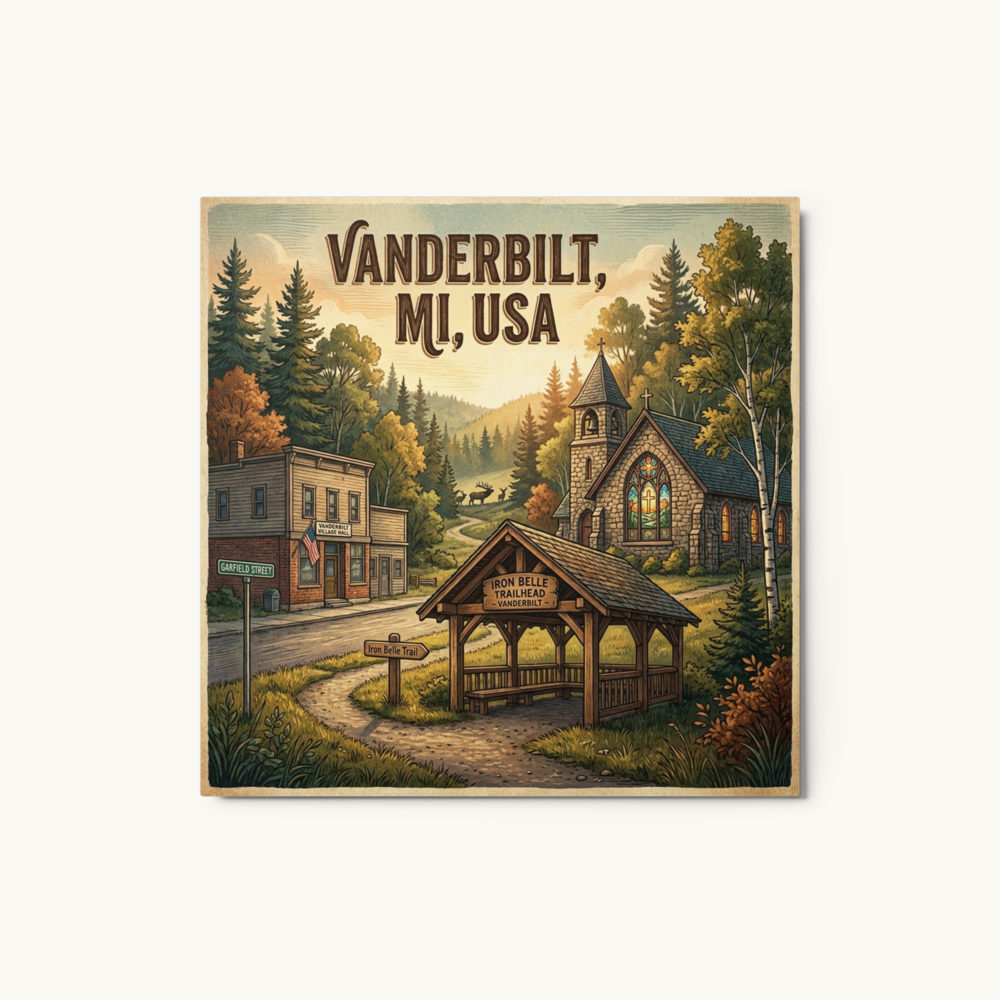 Vanderbilt, MI Metal Print