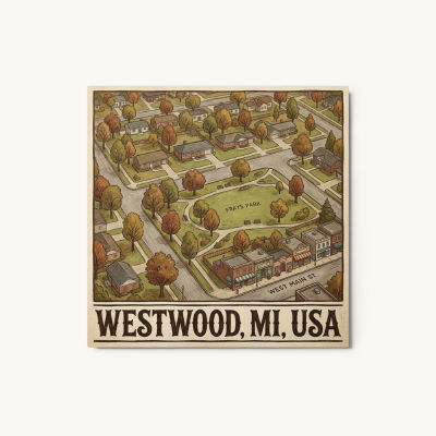 Westwood, MI Metal Print
