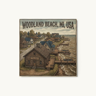 Woodland Beach, MI Metal Print