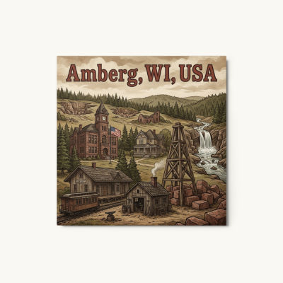 Amberg, WI Metal Print