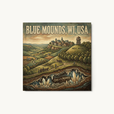 Blue Mounds, WI Metal Print