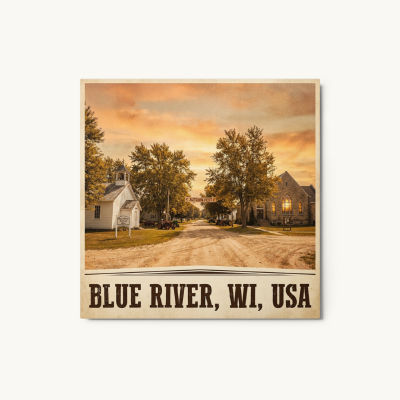 Blue River, WI Metal Print