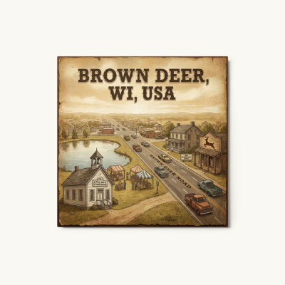 Brown Deer, WI Metal Print