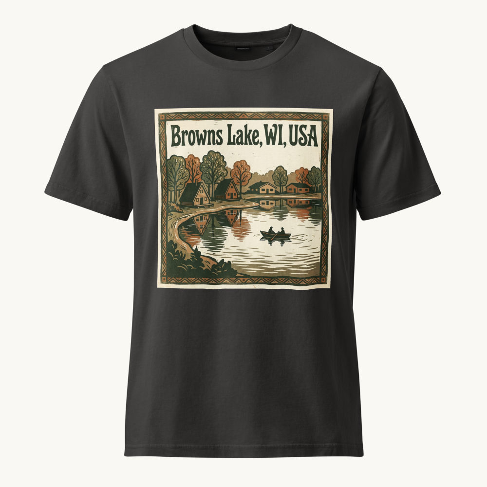 Browns Lake, WI Vintage Tee