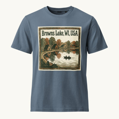 Browns Lake, WI Vintage Tee