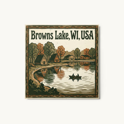 Browns Lake, WI Metal Print