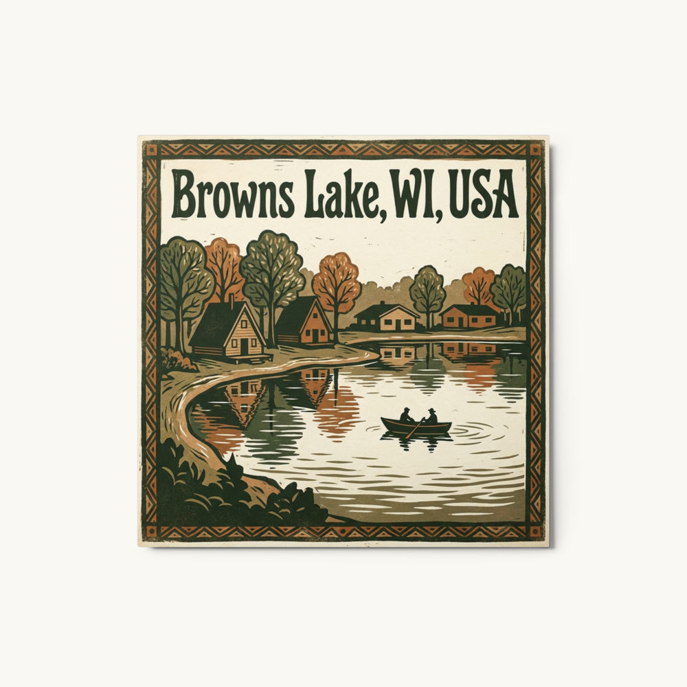 Browns Lake, WI Metal Print