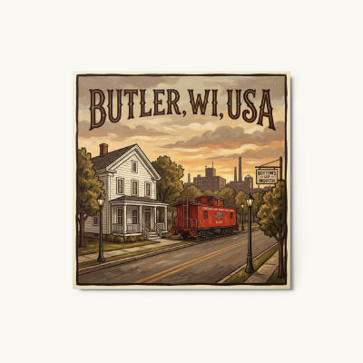 Butler, WI Metal Print