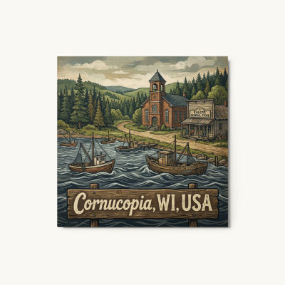 Cornucopia, WI Metal Print