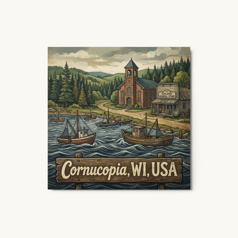 Cornucopia, WI Metal Print