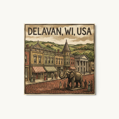 Delavan, WI Metal Print
