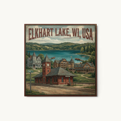 Elkhart Lake, WI Metal Print