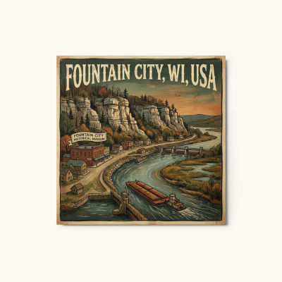 Fountain City, WI Metal Print