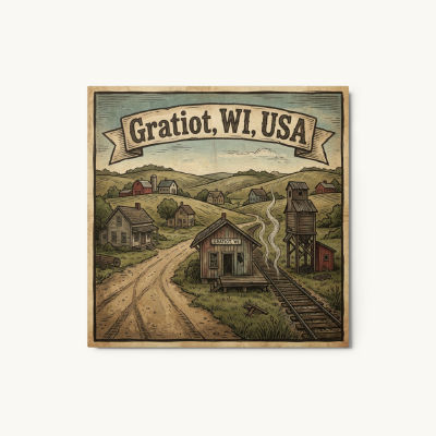 Gratiot, WI Metal Print