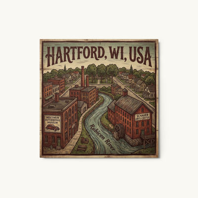 Hartford, WI Metal Print