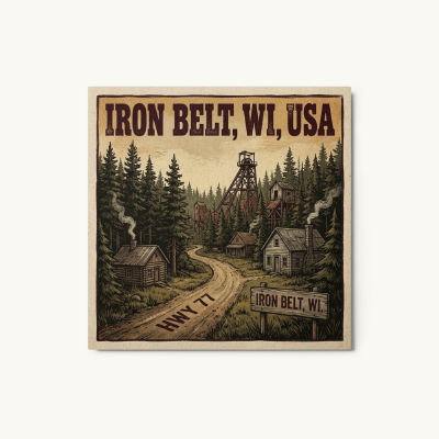 Iron Belt, WI Metal Print