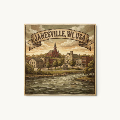 Janesville, WI Metal Print