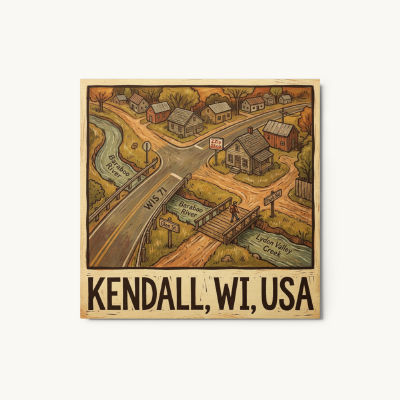 Kendall, WI Metal Print