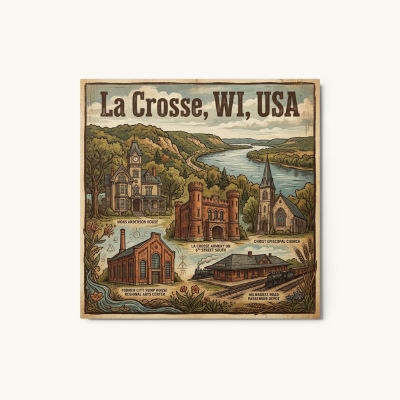 La Crosse, WI Metal Print
