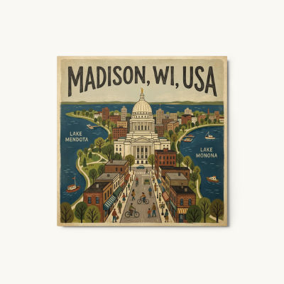 Madison, WI Metal Print