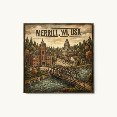 Merrill, WI Metal Print