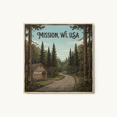 Mission, WI Metal Print