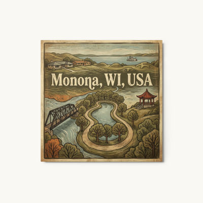 Monona, WI Metal Print