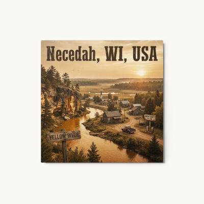 Necedah, WI Metal Print