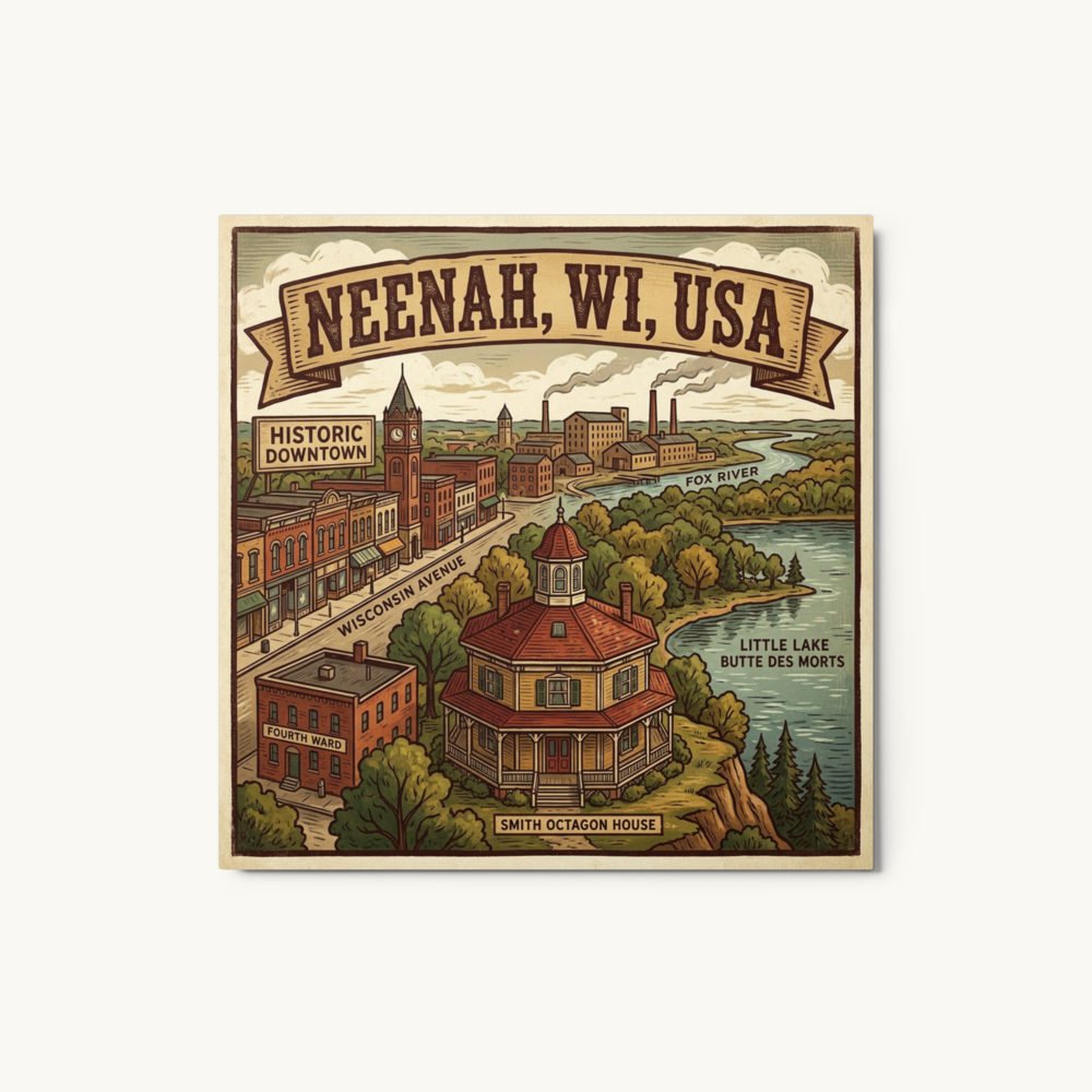 Neenah, WI Metal Print