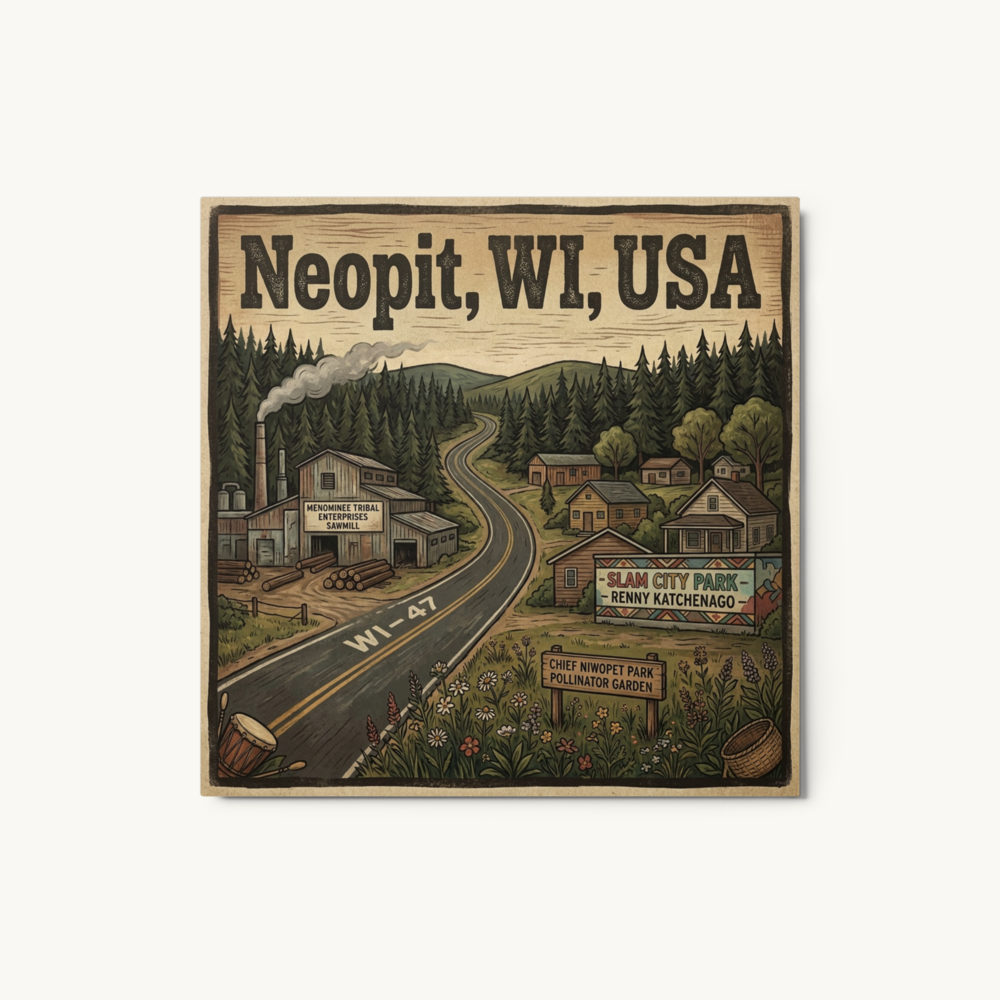 Neopit, WI Metal Print