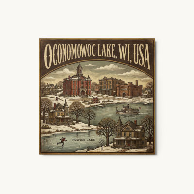 Oconomowoc Lake, WI Metal Print