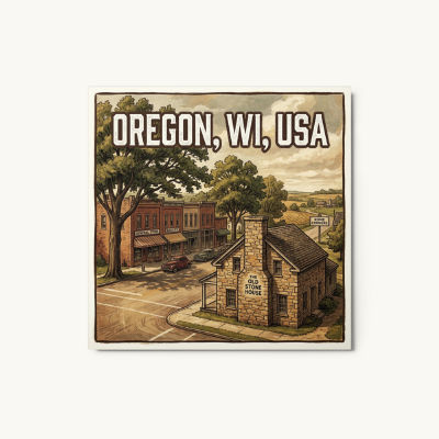 Oregon, WI Metal Print