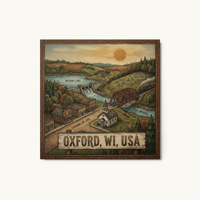 Oxford, WI Metal Print