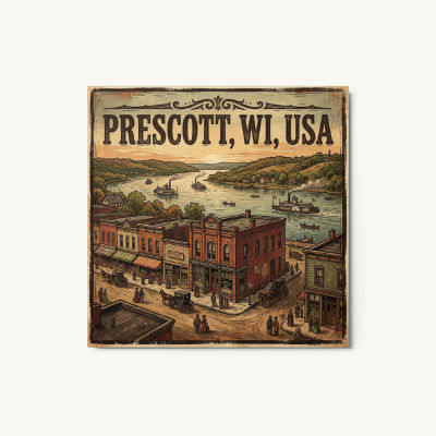 Prescott, WI Metal Print
