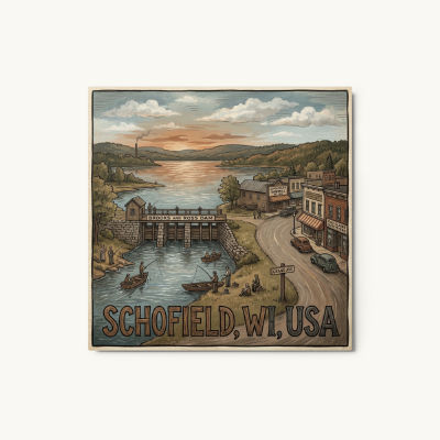 Schofield, WI Metal Print